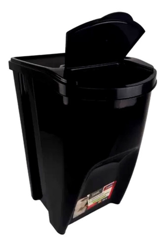 Kit 2 Lixeira Coleta Seletiva 20 E 34l Empilhável Reciclagem Cor Verde-escuro