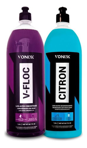 Pré Lavagem Citron 1,5l Vonixx + V-floc 1,5l Concentrado