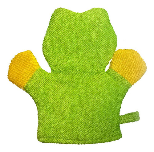 Esponja Manopla De Baño P/bebe Verde Lisfar Verde Osito