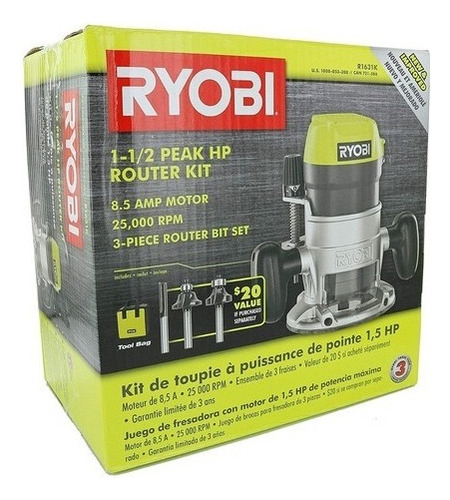 Router Ryobi R1631k 1.5hp 120v