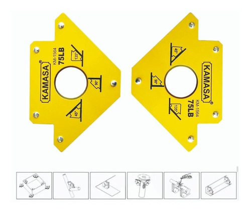 Pack 2 Escuadra Magnetica De Soldar 75 Lbs Grande Kamasa Pack 2 Escuadra Magnetica De Soldar 75 Lbs Grande Kamasa