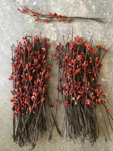 Set Of 50 7 7 Inch Burnt Orange Pip Berry Garland Picks W