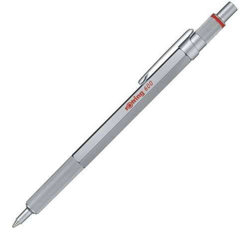 Rotring 600 Ballpoint Pen, Medium Point, Black Ink, Silve...