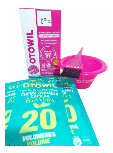 Imagen 3 de 10 de Tintura Linea Magia Otowil Caja X6u + Bowl Y Pincel Gratis
