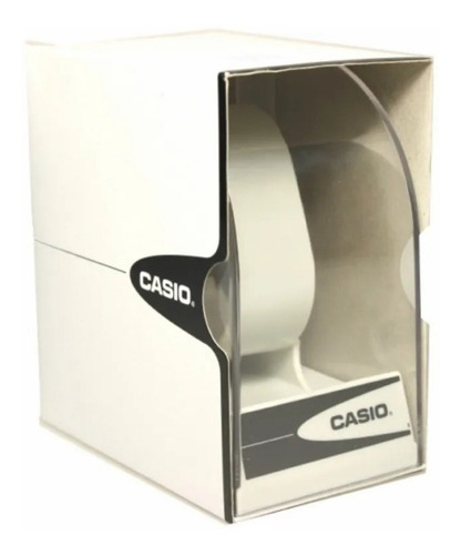 Reloj Hombre Casio Mtp-e501 7a Resina Analogico Cronografo Malla Negro Bisel Plateado Fondo Blanco