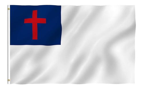 Bandera Cristiana  Medida Oficial 90cm X 150cm