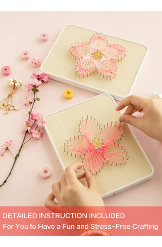 Bazima Diy String Art Kit Para Principiantes, Diy Sakura Cra