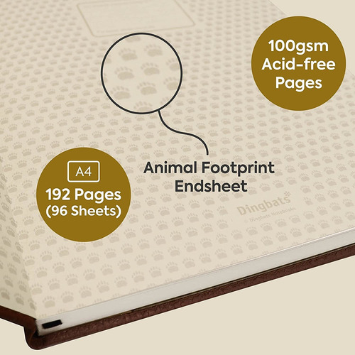 Dingbats Libreta Extra Grande Wildlife Plain, Brown Be...