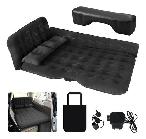 J0s Catchón De Aire De Suv Negro: Cama Inflable, Portátil Y