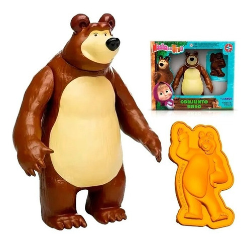 Brinquedo Conjunto Urso Masha E Urso Forma Massinha Estrela