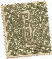 Selos Da Itália,selo Regular,1c 1863/77,usado.ver Descrição.