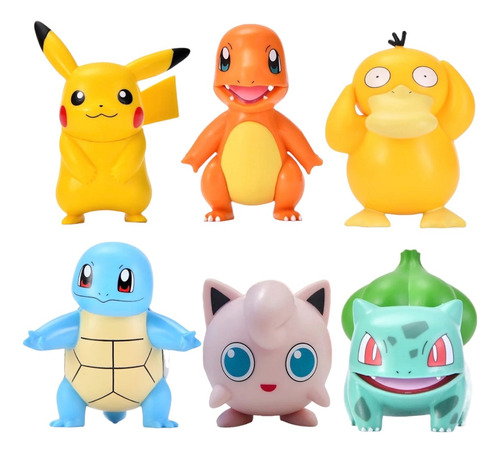 Muñecos De Pokémon  Colección De 6 Figuras Pikachu