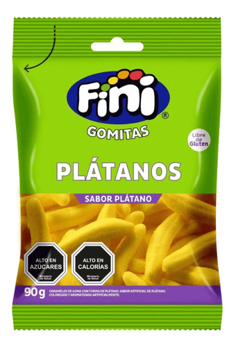 Fini Gomitas Platanitos Sin Gluten 90 G