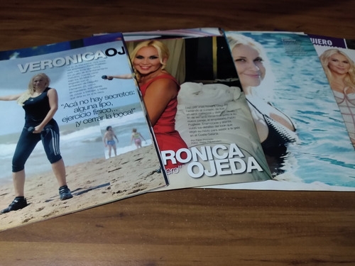 Veronica Ojeda * Lote 100 Paginas Revistas Clippings