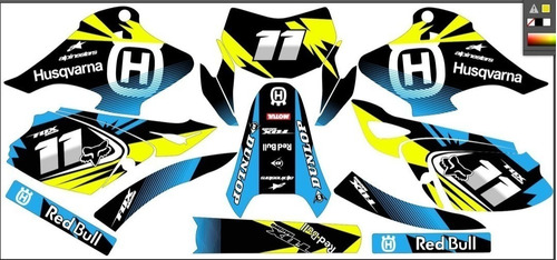 Stickers Para Moto 125z Azul Modelo Anterior  Mod-93