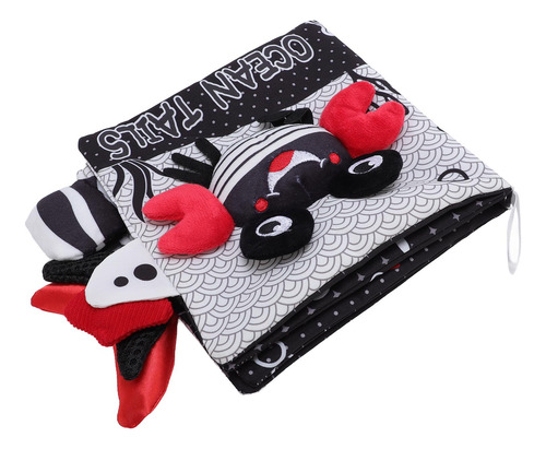 Libro Para Bebés De Tela Suave, Blanco Y Negro, Con Forma Es