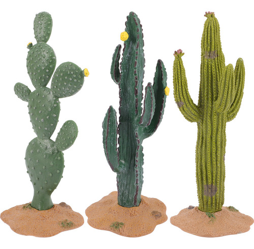 Decoração Simulada De Cactos, 3 Peças