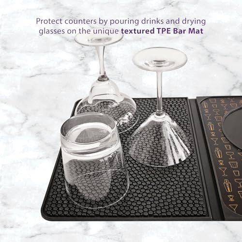 Talisman Designs Multiuse Cocktail Bar Mat Black