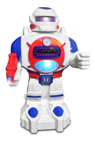 Super Robot Con Luz Sonido Y Lanzada Dardos Hero Gallant