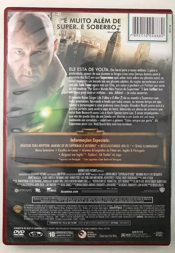 Dvd Superman O Retorno Edição Especial Duplo - 2c