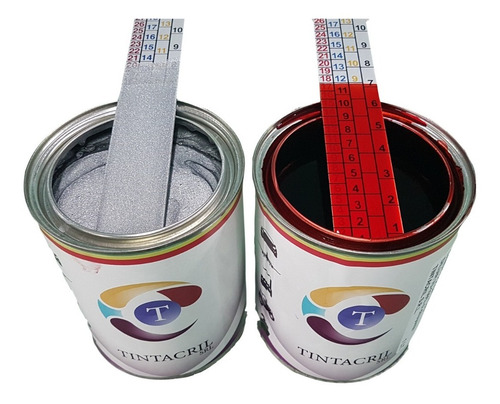 Imagen 1 de 8 de Kit Pintura Candy Bicapa Rojo 1 Lt + Base Aluminio Bic. 1 Lt