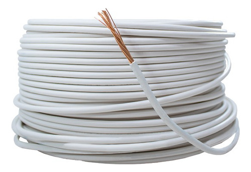 Cable Eléctrico Cca Calibre 12 Unipolar Blanco 50 Metros