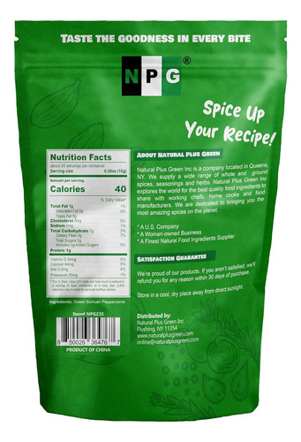 Npg Pimienta Verde Sichuan Entera 454g