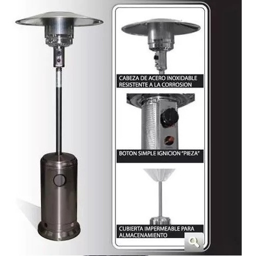 Imagen 8 de 10 de Calefactor Hongo Estufa Exterior Daewoo Patio Gas Sombrilla