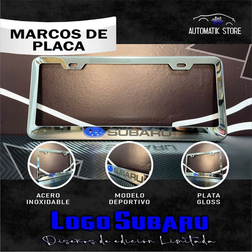 Marco De Placa - Subaru - Inoxidable - Modelo Deportivo