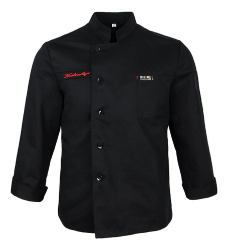 Chaqueta De Chefs Ropa De Cocinero Cocina Hotel 2xl Negro