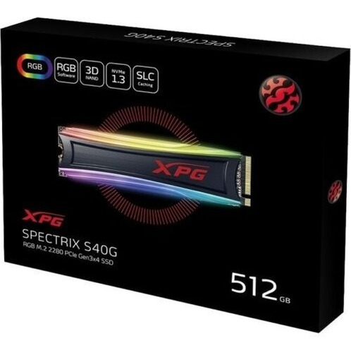 M.2 512 Gb Xpg Spectrix S40g Rgb Lec 3500mb/s,esc 3000mb/s