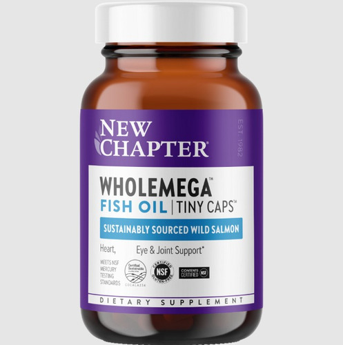 New Chapter | Wholemega Fish Oil Tiny Caps | 90 Softgels