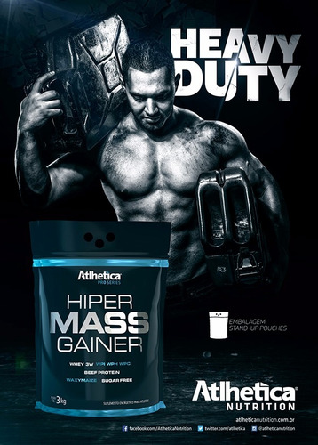 Kit Hipercalórico-hiper Mass Gainerr (3kg) + Bcaa 120 Caps