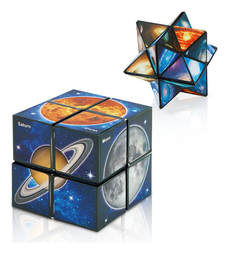 Euclidean Cube - Juego De Cubos Mgicos Star Cube 2 En 1, Cub