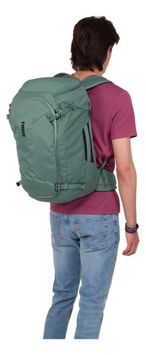 Mochila Para Viagem Ou Passeio Thule Landmark 40l Hazy Green Desenho Do Tecido Liso