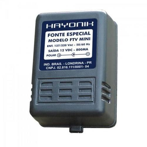 Fonte Ftv Mini 12v 800ma P Tv Importada P.b. Plug C- Hayonik