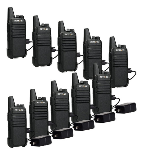 Radios Wokitokis Largo Alcance Recargable Comunicación 10 Pz