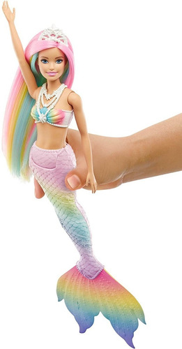 Imagen 3 de 6 de Barbie Sirena, Cambia De Color - Mattel Gtf89