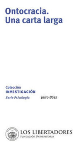 Libro- Ontocracia. Una Carta Larga