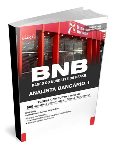Apostila Bnb 2024 - Banco Do Nordeste - Analista Bancário 1
