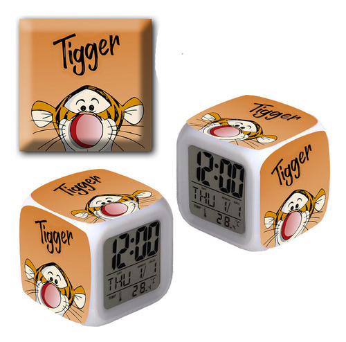 Reloj Despertador Iluminado Disney Tigger - Printek