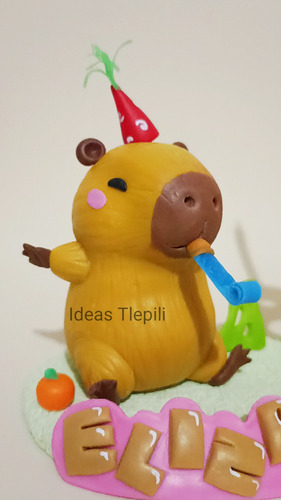 Caketopper Capibara Vela Personalizada Decoración Cumpleaños Niño/niña Capibaras
