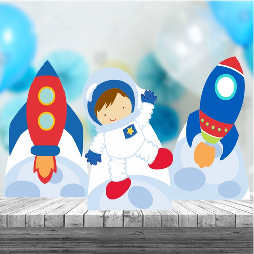 Imagem 1 de 5 de Totem Mesa Festa Astronauta Lua Planeta
