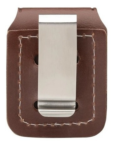 Estuche Zippo De Cuero Marron Original Usa Lpcb