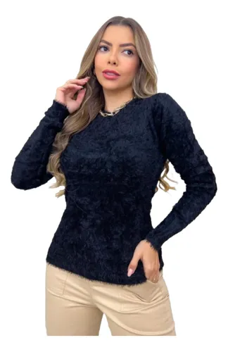 Sueter feminino pelinho sales