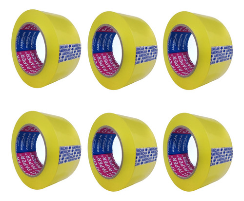 Imagen 1 de 3 de Cintas De Embalaje 6 Rollos Ultra Resistentes / Cart Paper