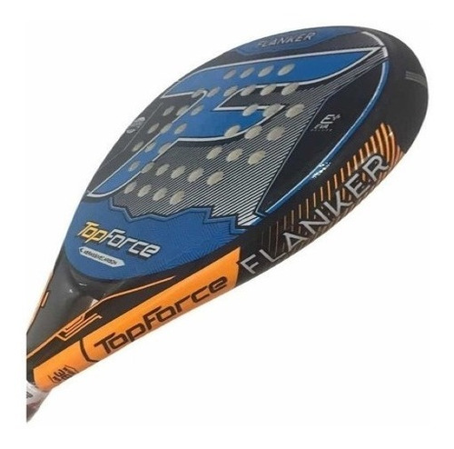 Paleta Padel Top Force Flanker Abrassive Carbon Tubo + Grip