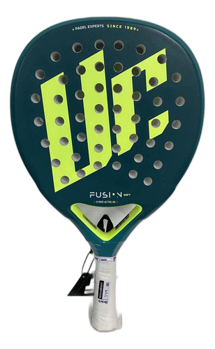 Pala de pádel Urich Fusion Soft 2025 color verde y amarillo vibrante