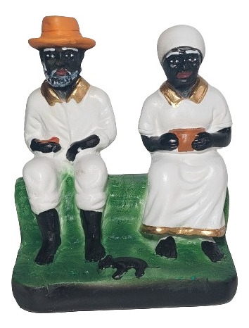 Imagem Preto Velho Pai João E Mãe Maria Escultura Estatua