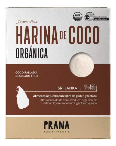 Harina De Coco Orgánico 450g Prana - Graviola